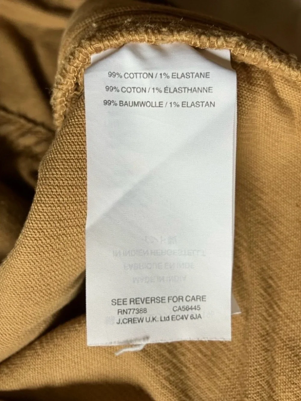 J Crew Straight Flex Corduroy Pants